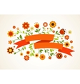 greeting card with flowers vector image vector image