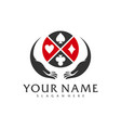 care poker logo template creative poker logo vector image