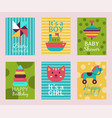 happy birthday invitation card t-shirt print baby vector image
