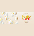 horizontal banner for easter sale vector image