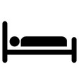 sleeping man on bed icon hotel and motels element vector image vector image