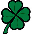 4 leaf clover lucky shamrock vector image