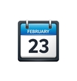 February 23 Calendar icon Royalty Free Vector Image