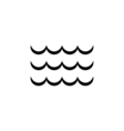 wave icon flat vector image