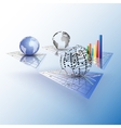 set of progressive charts abstract vector image vector image