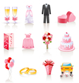 wedding icons vector image