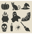 halloween icons set vector image vector image