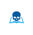 skull book logo icon design vector image