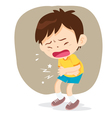 boy have stomach ache vector image vector image