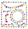 christmas lights and new year party on white vector image vector image