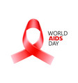 world aids day awareness hiv prevention vector image