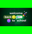 back to school web banner creative or educational vector image