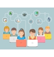 online education kids flat conceptual vector image vector image