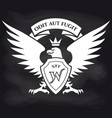 heraldic royal eagle on blackboard background vector image