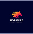 logo horse fire gradient colorful style vector image vector image