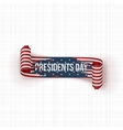 usa presidents day scroll ribbon vector image vector image
