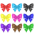 bows with polka dot vector image vector image