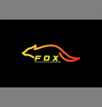 simple minimalist fox line logo icon vector image