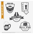 beer pub set brewing typographic labels logos vector image