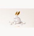 happy easter holiday banner template vector image