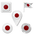 japan flag vector image vector image