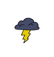 storm cloud doodle icon vector image