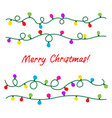 strings christmas light lamps vector image