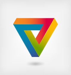 Penrose triangle geometric optical Royalty Free Vector Image