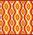 retro 70s ogee orange yellow seamless pattern vector image