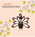 thanksgiving turkey vector image vector image