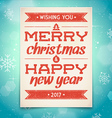 christmas and new year greeting card vector image