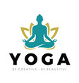 yoga and wellness logo inspiration vector image vector image