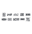 2022 happy new year logo different variations vector image
