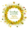 hello autumn goodbye summer vector image vector image
