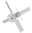 space satellite communication 3d sputnik vector image