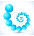 blue abstract balls spiral vector image