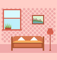 cozy guest room vector image vector image