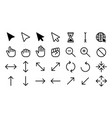 cursor icons web internet scale arrow clicking vector image vector image