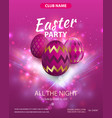 happy easter party flyer design party club vector image
