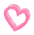 heart pattern hand drawn sketch isolated vector image