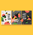 a set of abstract posters vector image