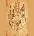 alphabet gothic font craft vector image vector image
