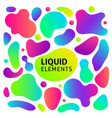 gradient fluid shapes set vector image