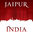 jaipur india city skyline silhouette vector image