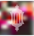 lantern icon on blurred background vector image