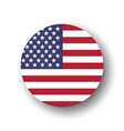 circle flag of united states america vector image vector image