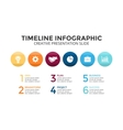 circles timeline infographic diagram chart vector image