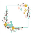 happy easter frame design for card poster vector image