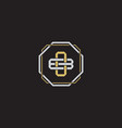 initial letter overlapping interlock logo vector image vector image