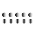 stippled circles in different variations hand vector image